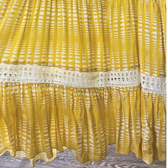 Lemlem Liya Kebede‎ Yellow Tiered Midi Dress Size Small - Picture 5 of 8